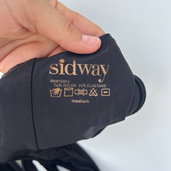 Sidway Two Piece Bikini Bathing Suit Swim Medium Small Black Cheeky Barbara - Picture 9 of 10